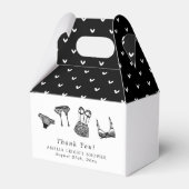 Moderne Brush Script lingerie Bruids douche Bedankdoosjes (Voorkant Zijde)