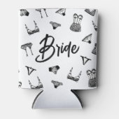 Moderne Brush Script lingerie Bruids douche Blikjeskoeler (Voorkant)