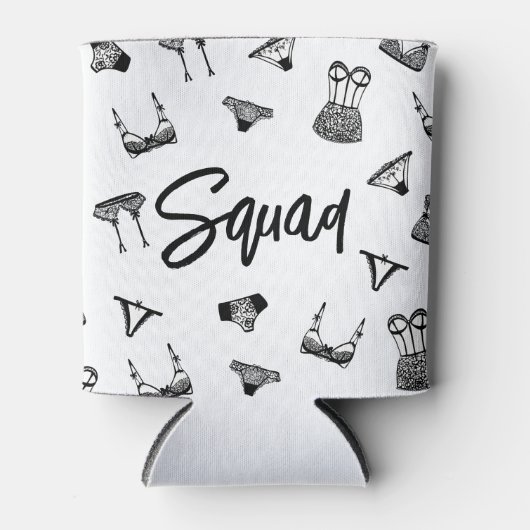 Moderne Brush Script lingerie bruids douche Blikjeskoeler (Voorkant)