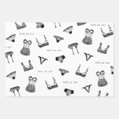 Moderne Brush Script lingerie bruids douche Inpakpapier Vel (Voorkant 3)