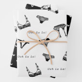 Moderne Brush Script lingerie bruids douche Inpakpapier Vel (In situ)