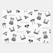 Moderne Brush Script lingerie bruids douche Inpakpapier Vel (Voorkant)