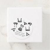 Moderne Brush Script lingerie bruidsdouche Bedankjes Labels (In situ)