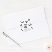 Moderne Brush Script lingerie Bruidsdouche Vierkante Sticker (Envelop)
