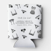 Moderne Brush Script lingerie bruidsfeest Blikjeskoeler (Achterkant)