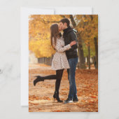 Moderne Brush Script-overlay Save The Date-kaart Date (Achterkant)