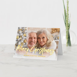 Moderne Brush Script Prettige Feestdagen Foto