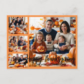 Moderne Brush Script Thanksgiving 4 Fotokaart Briefkaart (Voorkant)