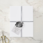 Moderne Brushstroke Fotobruiloft | wittegunst Cadeaulabel (Met Touw)