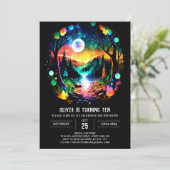 Moderne Brushwood Magic Verjaardag Kaart (Staand voorkant)