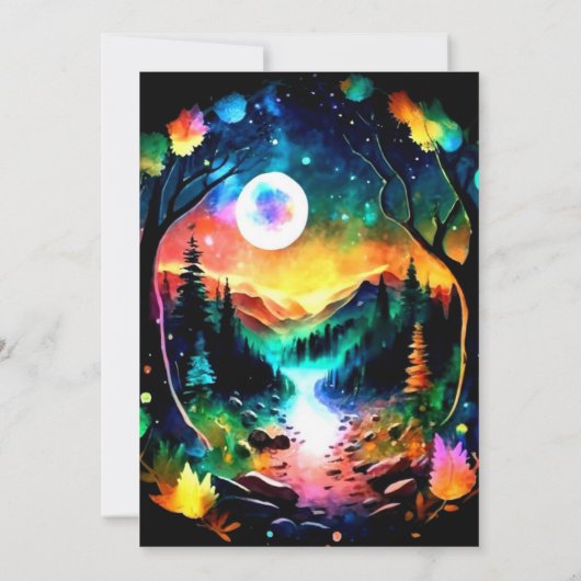 Moderne Brushwood Magic Verjaardag Kaart (Achterkant)