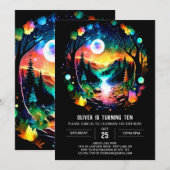 Moderne Brushwood Magic Verjaardag Kaart (Voorkant / Achterkant)