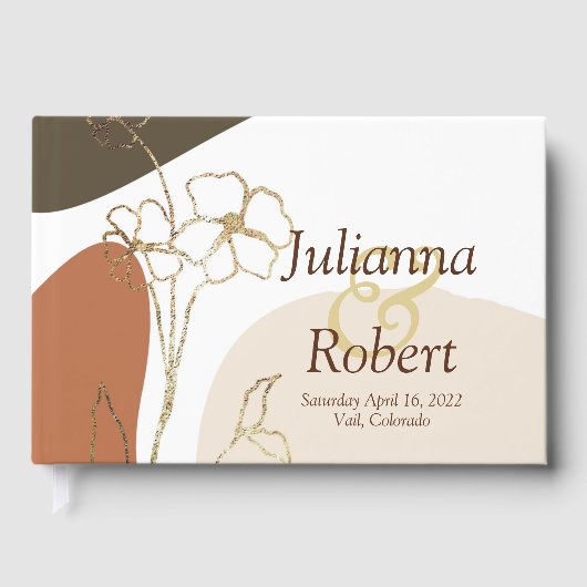 Moderne brutale bruiloft gastenboek (Voorkant)