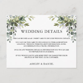 Moderne brute bruiloft met moderne e-legant briefkaart