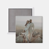 Moderne brute foto's bewaren de datum magneet (Voorkant / Achterkant)