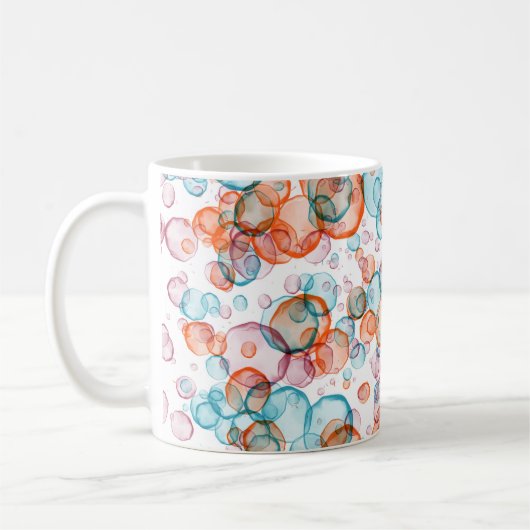 Moderne bubbelkunst. koffiemok (Links)