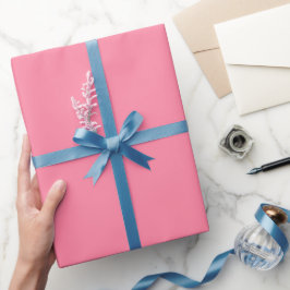 Moderne bubbelroze effen kleur cadeaupapier