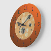 Moderne bubbels met een korrelige Oranje cijfercir Grote Klok (Hoek)