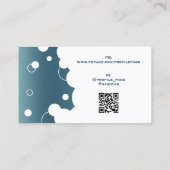 Moderne bubbelstenen patroon van metaal visitekaartje (Achterkant)