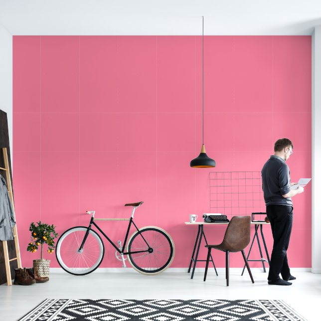 Moderne bubble roze Plain Solid Kleur Behang (Woonkamer)