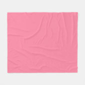 Moderne bubble roze Plain Solid Kleur Fleece Deken (Voorkant (Horizontaal))