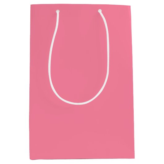 Moderne bubble roze Plain Solid Kleur Medium Cadeauzakje (Voorkant)