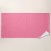 Moderne bubble roze Plain Solid Kleur Strandlaken (Voorkant)