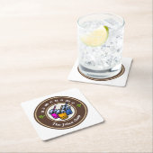 Moderne Bubble Theemelkwinkel Café Personeelsnaam  Kartonnen Onderzetters (Insitu)