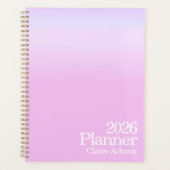 Moderne Bubblegum Roze Ombre Planner (Voorkant)