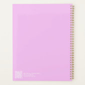 Moderne Bubblegum Roze Ombre Planner (Achterkant)