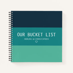 Moderne 'Bucket List Couple Keepomwille Journal' Notitieboek