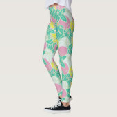 Moderne Bud & Flower Bold Patroon Athleisure Leggings (Links)