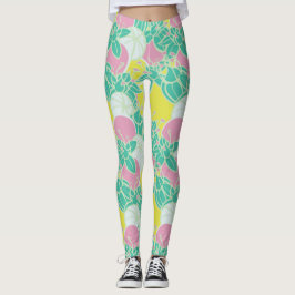 Moderne Bud & Flower Bold Patroon Athleisure Leggings