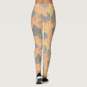 Moderne Bud & Flower Bold Patroon Athleisure Leggings (Achterkant)