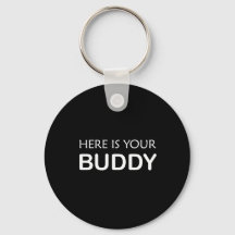 Moderne Buddy sleutelhanger – minimalistische sleu