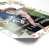 Moderne budget bruiloft chic bloemen foto bewaar d afdruk (Hoek)