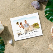 Moderne budget bruiloft foto dank u