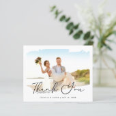 Moderne budget bruiloft foto dank u (Staand voorkant)