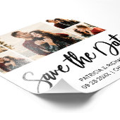 Moderne Budget Bruiloft Save The Date Foto Collage Afdruk (Hoek)