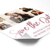 Moderne Budget Bruiloft Save The Date Foto Collage Afdruk (Hoek)