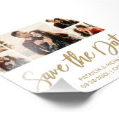 Moderne Budget Bruiloft Save The Date Foto Collage Afdruk (Hoek)
