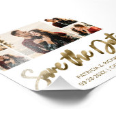 Moderne Budget Bruiloft Save The Date Foto Collage Afdruk (Hoek)