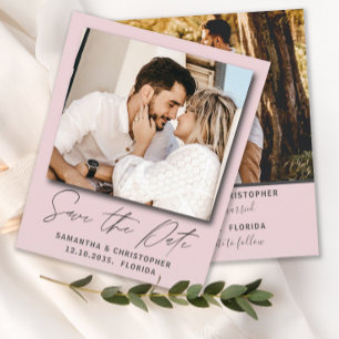 Moderne Budget Foto Save Our Date Uitnodiging