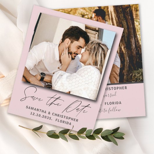 Moderne Budget Foto Save Our Date Uitnodiging