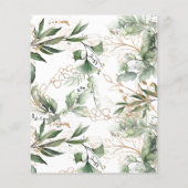 Moderne budget Gold Eucalyptus Wreath Wedding Flyer (Achterkant)