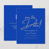 Moderne budget Royal Blue Monochrome Wedding (Voorkant / Achterkant)