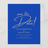 Moderne budget Royal Blue Monochrome Wedding (Voorkant)