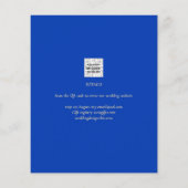 Moderne budget Royal Blue Monochrome Wedding Flyer (Achterkant)