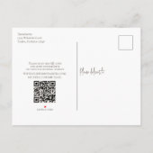 Moderne Budget Save the Date Foto Huwelijk QR Code Aankondigingskaart (Achterkant)