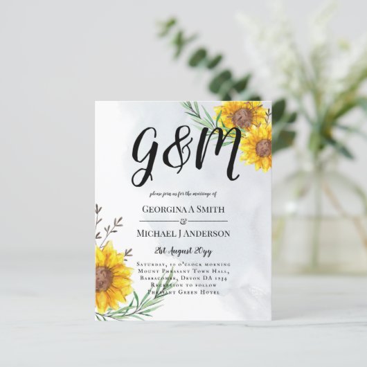 Moderne BUDGET Sunflower Yellow Wedite (Staand voorkant)